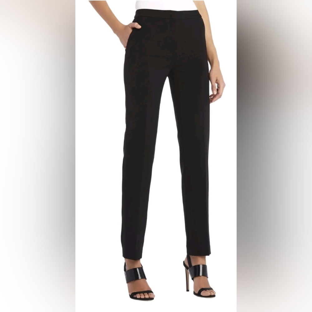BCBG MAX AZRIA BLACK STRAIGHT LEG TROUSER